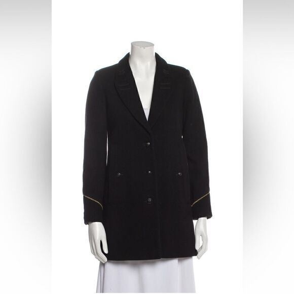 The Kooples Short Black Wool Coat sz S - Picture 1 of 16